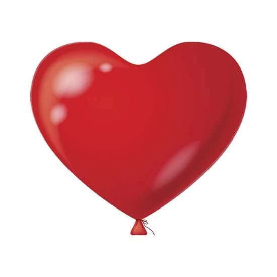Hartjes ballonnen rood 8 stuks